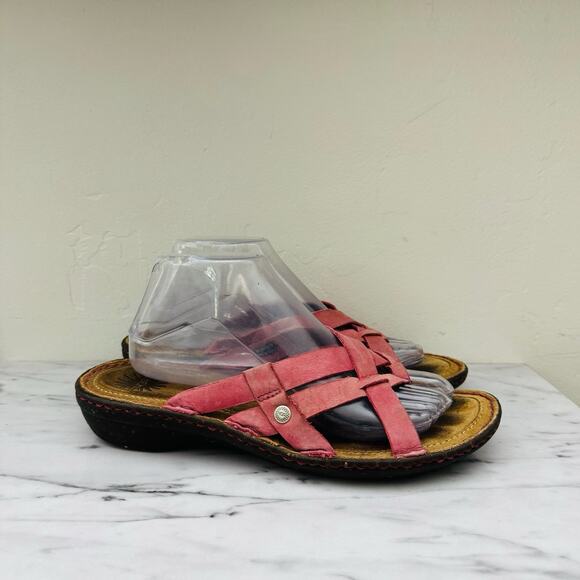 Ugg Pink Leather Strappy Sandals Women’s Size 9 - Picture 4 of 11